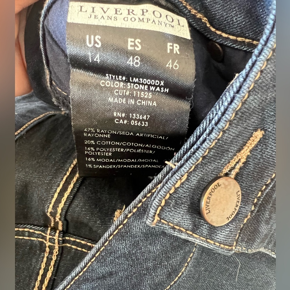 Liverpool Jeans Straight Leg no distressing - Picture 4 of 4